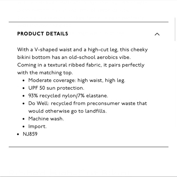 Madewell Ribbed high-cut bikini bottom - Picture 7 of 14